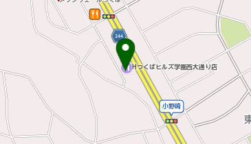 [EV]ホテルつくばヒルズ学園西大通り店の地図画像