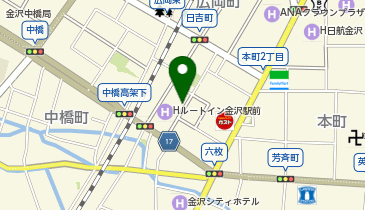 [EV]ホテルルートイン金沢駅前の地図画像