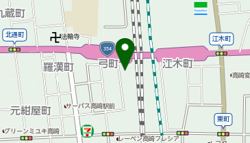 [EV]ホテルルートイン高崎駅西口の地図画像