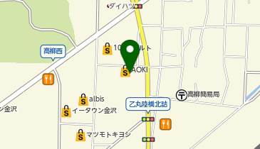 [EV]AOKI金沢高柳店の地図画像