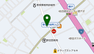 個別指導 学参 野田校の地図画像