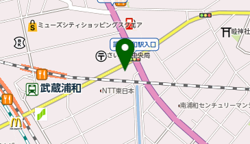 湘南ゼミナール 総合進学コース 武蔵浦和の地図画像