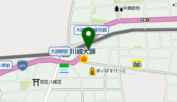 湘南ゼミナール 総合進学コース 川崎大師の地図画像