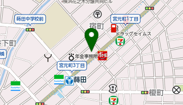 湘南ゼミナール 総合進学コース 蒔田の地図画像