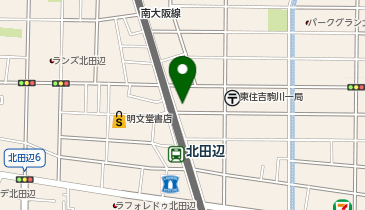 個別指導キャンパス 北田辺校の地図画像