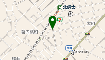個別指導アップ学習会 北信太教室の地図画像