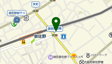 SUR大学受験合格指導会 泉佐野校の地図画像