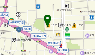 個別指導の慶林館・大分県高校入試問題研究会(高入研) 大分セントポルタ校の地図画像