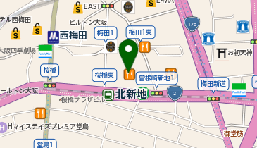 トリプレット・イングリッシュ・スクール 梅田教室の地図画像