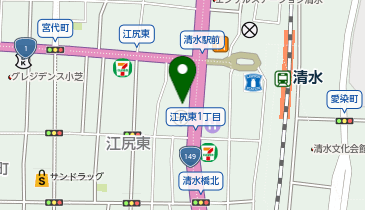 秀英iD予備校 清水本部校の地図画像