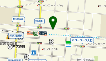 大学受験予備校のトライ 姪浜校の地図画像