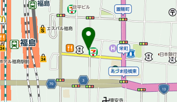 大学受験予備校のトライ 福島校の地図画像