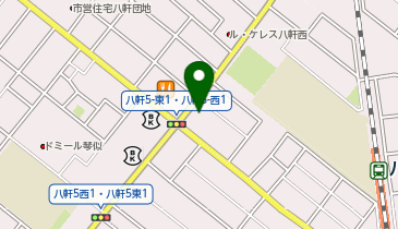 大学受験予備校のトライ 八軒校の地図画像