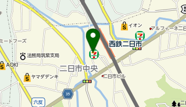 大学受験予備校のトライ 二日市校の地図画像