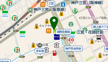 大学受験予備校のトライ 三宮駅前校の地図画像