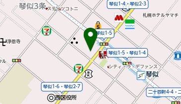 大学受験予備校のトライ 札幌琴似校の地図画像