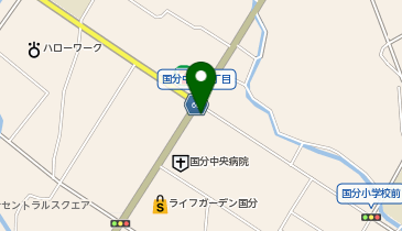 大学受験予備校のトライ 国分校の地図画像