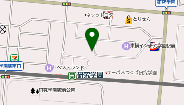 大学受験予備校のトライ 研究学園駅前校の地図画像