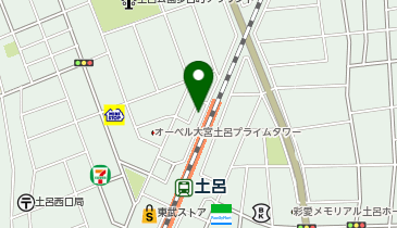 大学受験予備校のトライ 土呂校の地図画像