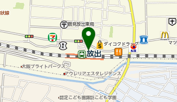 大学受験予備校のトライ 放出駅ビル校の地図画像