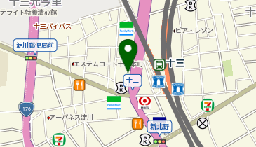 臨海セミナー 小中学部 十三の地図画像