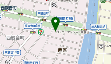 個別指導WAM 東観音平和大通り校の地図画像