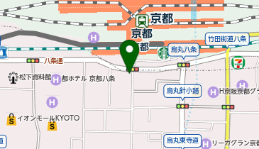 大学受験予備校のトライ 京都駅前校の地図画像