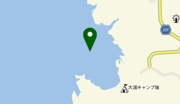 大浦海岸 式根島エリアの地図画像