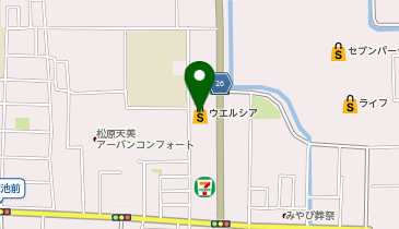CHARGESPOT(チャージスポット)ウエルシア 松原天美東店の地図画像