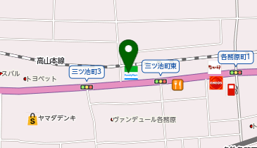 CHARGESPOT(チャージスポット)ファミリーマート 鵜沼三ツ池町店の地図画像