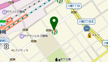 CHARGESPOT(チャージスポット)セブン-イレブン 静岡森下町店の地図画像