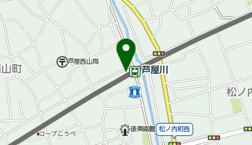 CHARGESPOT(チャージスポット)阪急電鉄 芦屋川駅 改札外 北側 公衆電話横の地図画像