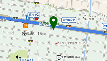 CHARGESPOT(チャージスポット)ファミリーマート 緑橋中央大通店の地図画像