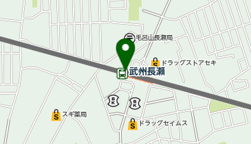 CHARGESPOT(チャージスポット)東武鉄道 武州長瀬駅(改札外コンコース)の地図画像