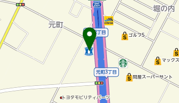CHARGESPOT(チャージスポット)ローソン 小牧元町三丁目店の地図画像