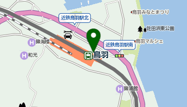 CHARGESPOT(チャージスポット)近鉄 鳥羽駅 改札外2階待合スペースの地図画像