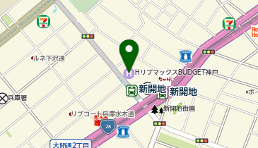 CHARGESPOT(チャージスポット)ホテルリブマックス BUDGET神戸の地図画像