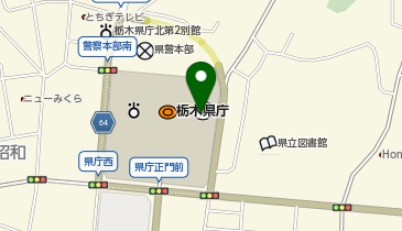 ChargeSPOT セブン-イレブン 栃木県職員生協県庁店の地図画像