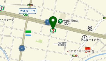 ChargeSPOT セブン-イレブン 宇都宮大工町店の地図画像