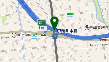 CHARGESPOT(チャージスポット)Osaka Metro 駒川中野駅(谷町線 駒川中野駅西改札内)の地図画像