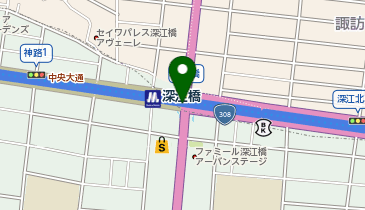 CHARGESPOT(チャージスポット)Osaka Metro 深江橋駅(中央線 深江橋駅東改札外)の地図画像