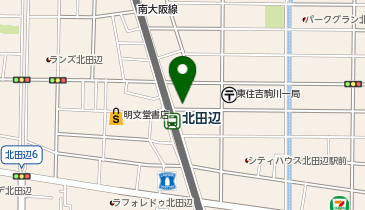 CHARGESPOT(チャージスポット)ホイミ堂 北田辺店の地図画像