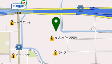 CHARGESPOT(チャージスポット)サンキューマート セブンパーク天美店の地図画像