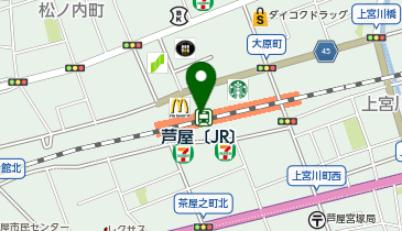 CHARGESPOT(チャージスポット)セブン-イレブン ハートイン JR芦屋駅改札口店の地図画像
