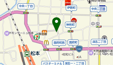 CHARGESPOT(チャージスポット)カラオケ館 松本公園通り店の地図画像