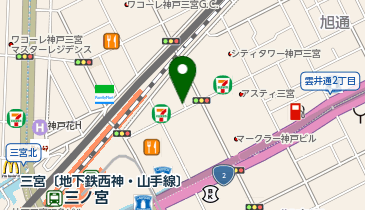 CHARGESPOT(チャージスポット)土佐清水ワールド 三宮旭通店の地図画像