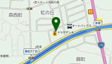 CHARGESPOT(チャージスポット)ヤマダデンキ テックランド 常滑店の地図画像