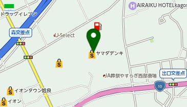 CHARGESPOT(チャージスポット)ヤマダデンキ テックランド姶良店の地図画像