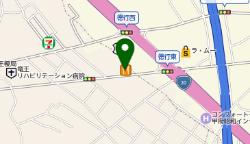 CHARGESPOT(チャージスポット)夢庵 甲府西の地図画像