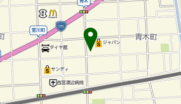 CHARGESPOT(チャージスポット)ローソン 西宮青木町店の地図画像